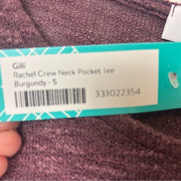 Gilli Crew Neck Burgundy Tee - Picture 5 of 7